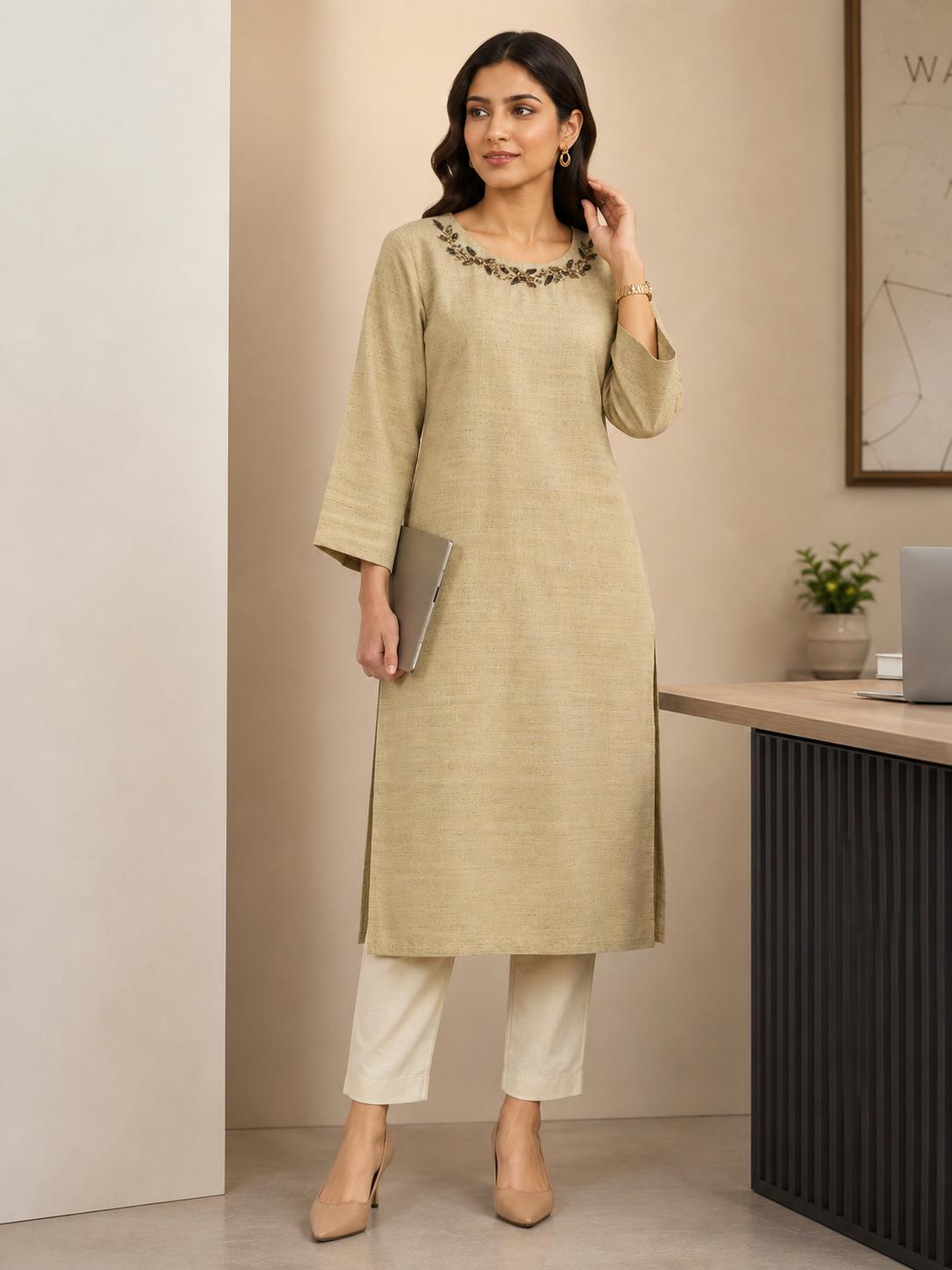 Elegant Khadi Silk Kurta