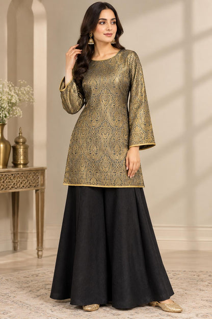 The Royal Kimkhaab - Black & Gold Sharara Set