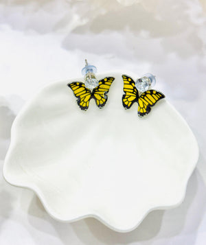 Black & Yellow Butterfly Earrings