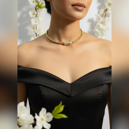 Gold Plated Snake Choker