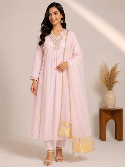 Noor-E-Sadagi Mulchanderi Set