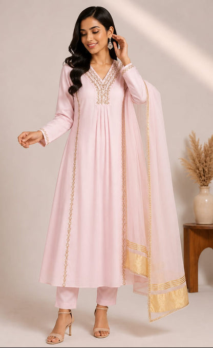 Noor-E-Sadagi Mulchanderi Set