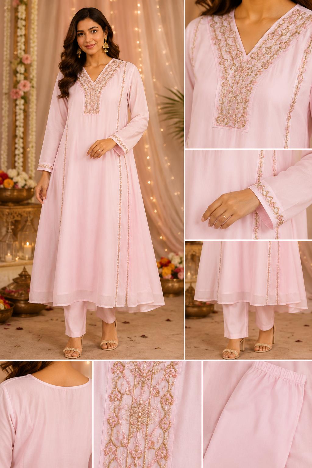 Noor-E-Sadagi Mulchanderi Set