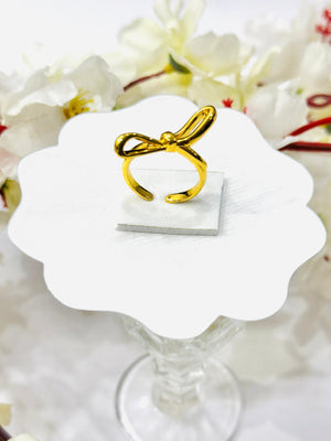 Knotted Bow Adjustable Ring