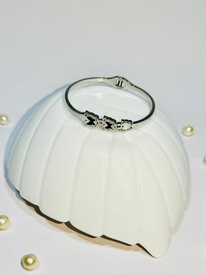 Stainless Steel Trio Butterfly Bracelet