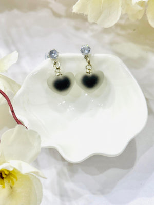 Black Raisin Frosted Charms Earring