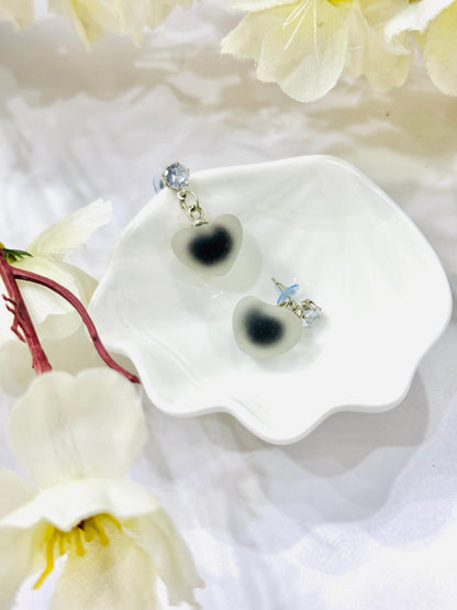 Black Raisin Frosted Charms Earring