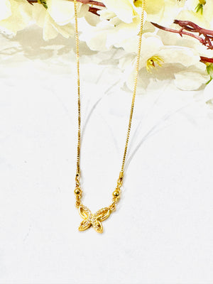 Studded Wings Butterfly Necklace