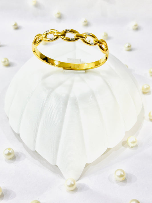 Stylish Chain Look Zirconia  Bracelet