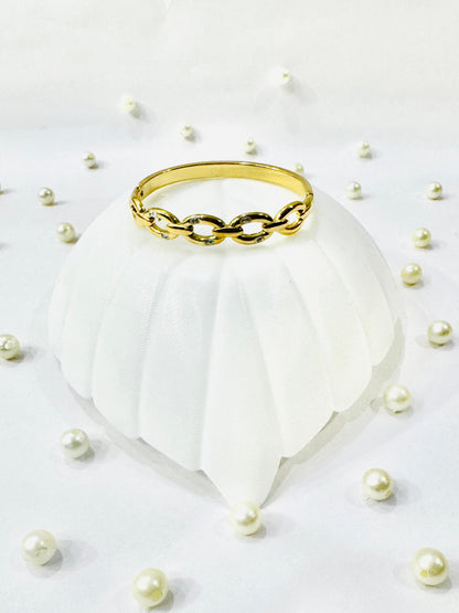 Stylish Chain Look Zirconia  Bracelet