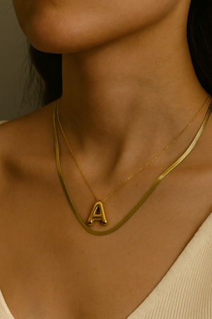Letter A Double Layer Necklace