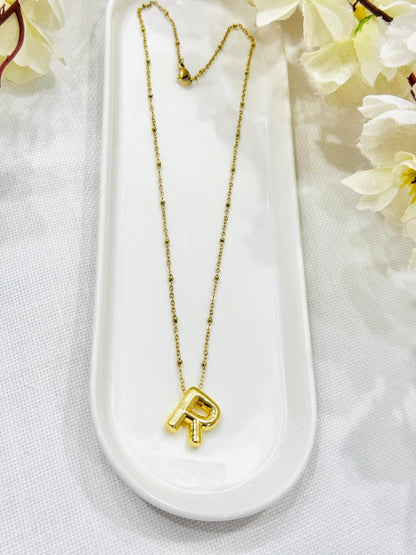 Gold Plated Letter R Necklace