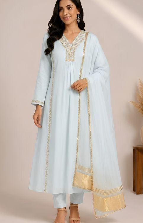 Noor-E-Sadagi Mulchanderi Set