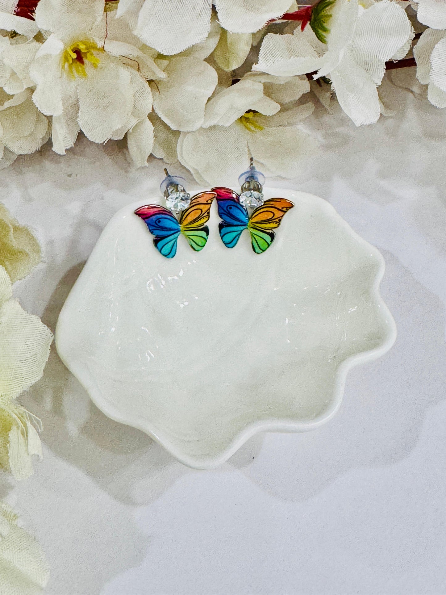 Multicolored Butterfly Earrings
