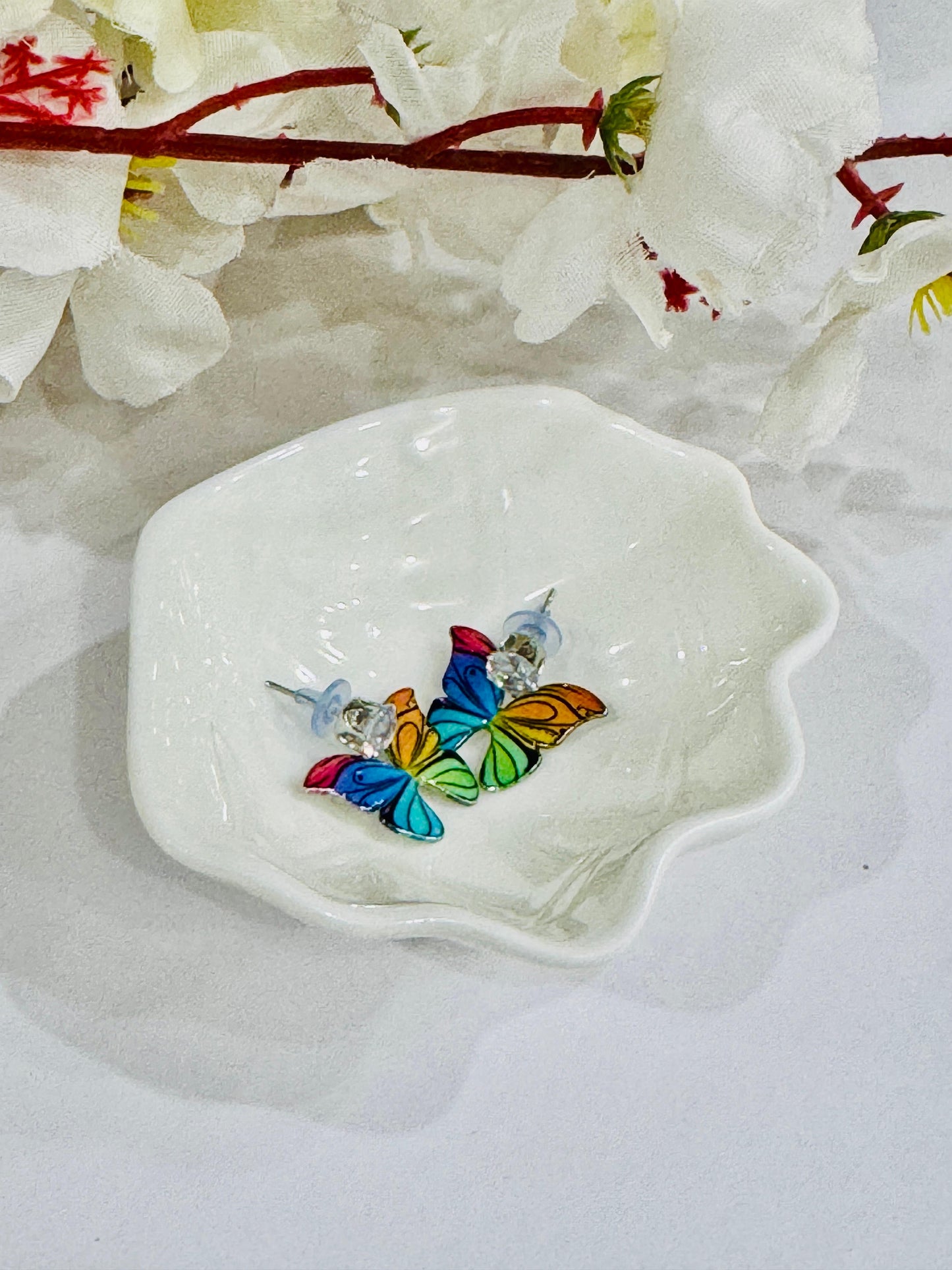 Multicolored Butterfly Earrings