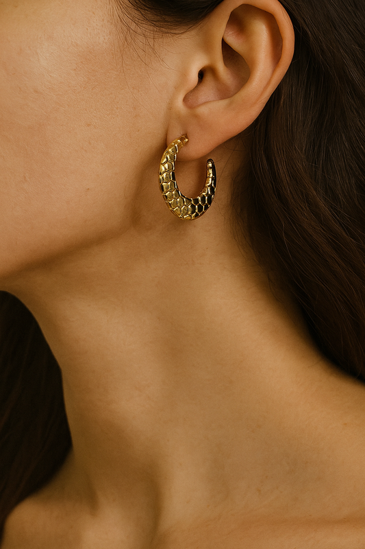 Crescent Moon Hoops