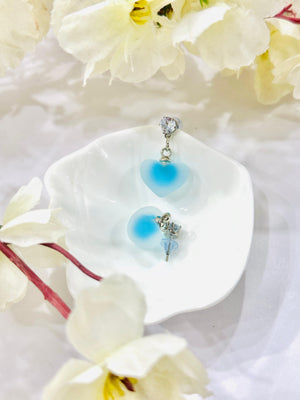 Sky Blue Raisin Frosted Charms Earring