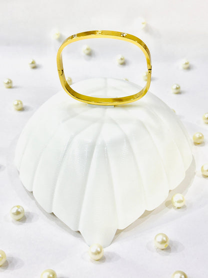 Square Zirconia Statement Bracelet
