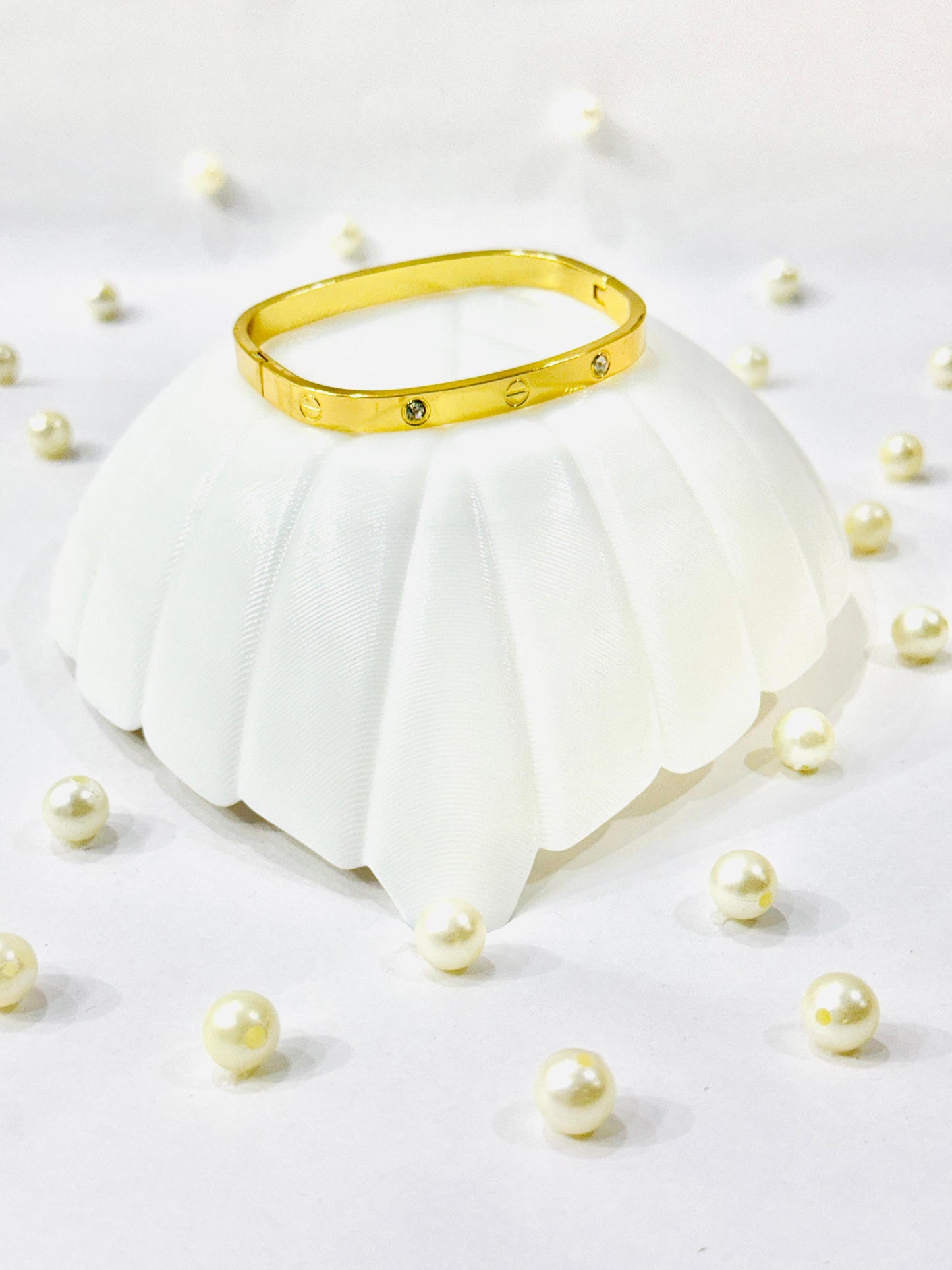 Square Zirconia Statement Bracelet
