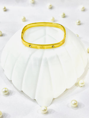 Square Zirconia Statement Bracelet